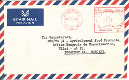 Australia Air Mail Cover With Meter Cancel Sent To Hungary Sydney 24-2-1966 - Cartas & Documentos