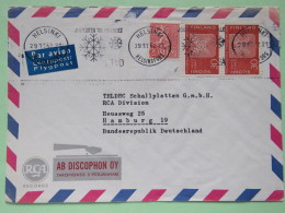 Finland 1962 Cover Helsinki To Germany - Lion Arms - Board Of Customs - Snow Flake Cancel - Storia Postale