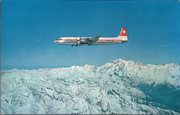 ! Modern Postcard , Ansichtskarte, Douglas DC-7C, Swissair, Propliner, Propellerflugzeug - 1946-....: Era Moderna