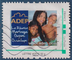 ADEP La Réunion Martinique Guyane Guadeloupe TVP Lettre Verte 50g. Oblitéré Cadre Vert Philaposte - Used Stamps