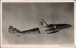 ! Postcard , S/w Ansichtskarte, Lockheed Constellation PH-TAW, K.L.M., Propliner Walcheren, Propellerflugzeug - 1946-....: Modern Tijdperk