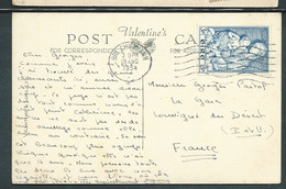 Cpa The Rocky Valley And Wicklow Mountains Affranchie Par Timbre Irlandais Pour La France  18/08/1954 - Qa 20014 - Storia Postale