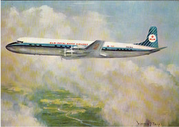 ! Postcard , Ansichtskarte, Douglas DC-7C, K.L.M., Propliner , Propellerflugzeug - 1946-....: Moderne