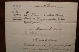 1811 Maire De Nantes Baron De L'Empire Membre Légion D'Honneur Chalonnes Bureau Police Précurseur Angers Type I Cover - 1801-1848: Voorlopers XIX