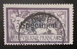 3Fr Merson Violet&bleu - Surcharge D (Specimen) Des ANNULE -  Oblit. LUXE - Specimen