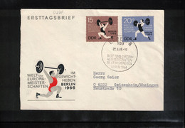 Germany DDR 1966 World + European Weightlifting Championship Berlin FDC - Weightlifting