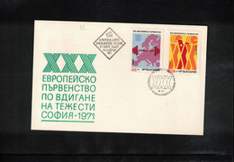 Bulgaria 1971 European Weightlifting Championship Sofia FDC - Weightlifting