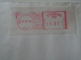 ZA400.9    Canada  Airmail Cover Cancel 1996 Missisauga, Ontario - Medtronic - EMA - Red Meter  - Sent To Hungary - Viñetas De Franqueo - Stic'n'Tic