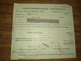Contribuição Predial, Alijó Vila Real, 1965 - Portugal