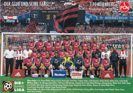 Germany Card: Football Füssball Soccer Calcio; Deutsche Bundeslig 1998/99; 1. FC Nürnberg Team Photo; 2 Scans - 1950 – Brasile