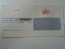 ZA400.18   Switzerland Suisse   Uprated  Postage Meter - Cancel  1978  Mühlehorn - Frölich  - Ema -red Meter - Postage Meters