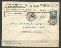 BRAZIL. 1919. COVER. BATEL CURITYBA - PARANA. HENRIQUE WITHERS & Co – SOAP & CANDLES - Brieven En Documenten