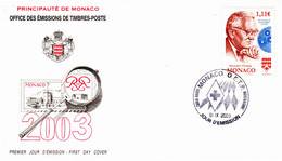 " SIR ALEXANDER FLEMING / PENICILLINE " Sur Enveloppe 1er Jour De MONACO De 2003 N° YT 2407. Parfait état FDC - Pharmazie