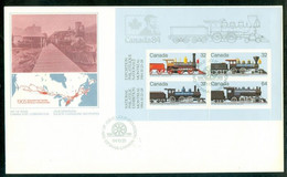 Train + Locomotive; Timbres Scott # 1036-9 Stamps; Pli Premier Jour / First Day Cover (10162) - Lettres & Documents