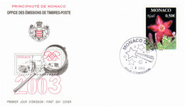 " NOEL 2003 / ORCHIDEE " Sur Enveloppe 1er Jour De MONACO De 2003 N° YT 2415. Parfait état FDC - Orchidee