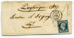 Napoléon YT N°10 / T15 AGEN +losange PC 9 / Dept 45 Lot Et Garonne / 1853 - 1849-1876: Classic Period