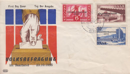 Enveloppe  FDC   1er  Jour  SARRE   Référendum   Populaire   1955 - FDC