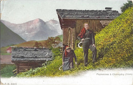 Paysannes à Champéry 1906 - VS Valais