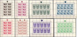 C.L.N. AOSTA 1944 RISTAMPA 8 FOGLIETTI DA C. 25/50 + L. 1/2/5/10/25 + ESPRESSO L. 2,50 NUOVI SENZA GOMMA - SASSONE 9/16 - Nationales Befreiungskomitee