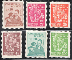 1954 Congrès Interaméricain Des Indiens Poste Aérienne  Sc C176-181 - Bolivie