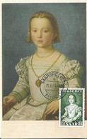 SARRE 1954 - CARTE MAXIMUM DONNA MARIA DE MEDICI - A VOIR THEME PEINTURE, BIJOUX - Cartoline Maximum