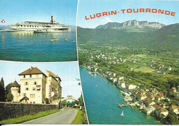 LUGRIN TOURRONDE HAUTE SAVOIE - VUE AERIENNE, CHATEAU, BATEAU, EDITION CELLARD A BRON RHONE, VOIR LE SCANNER - Lugrin