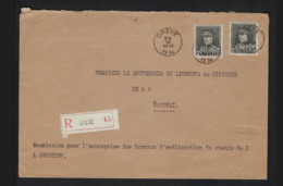 AANGETEKENDE Brief Met 2 X Nr. 318 Verzonden Van OREYE Naar HASSELT In 1934 ; Staat En Details Zie 2 Scans ! LOT 240 - 1931-1934 Kepi