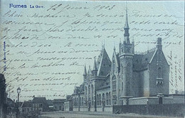 Veurne Het Station Gelopen 1903 - Veurne