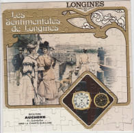 PUZZLE De 80 Pièces 21x 21 Cm. Publicité Montres Les Sentimentales De Longines (Bijouterie AUCHERE )La Charité Sur Loire - Advertisement Watches