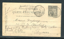 Entier Pneumatique De Paris Pour Paris En 1899 - D 252 - Rohrpost