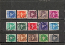 INDE   République  1957-58  Y.T. N° 71 à 83  Complet  Oblitéré - Oblitérés