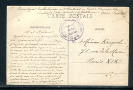 Cachet Du Centre D'instruction De Mitrailleurs Du Havre Sur Carte Postale En Fm Pour Paris  - D 285 - Guerra De 1914-18