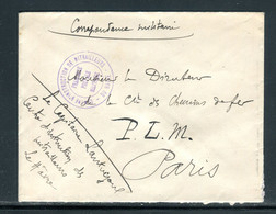 Cachet Du Centre D'Instruction De Mitrailleurs Du Havre Sur Enveloppe En Fm Pour Paris  - D 288 - Guerra Del 1914-18