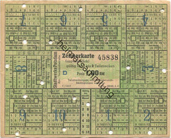 Deutschland - Potsdam - Stadtwerke Potsdam Abt. Verkehrsbetriebe - Zehnerkarte - Gültig Für 1 Bis 2 Teilstrecken 1,00 RM - Europa