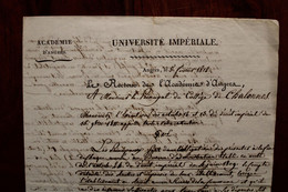 1812 Université Impériale Angers Académie Collège Chalonnes Précurseur Tad Type 1 I Cover - Documents Historiques