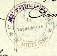 Cachet  De Vaguemestre Du 1er Régiment D'Artillerie à Pied Du Havre Sur Cp En Fm Pour Amiens En 1917 - D 302 - Guerra De 1914-18