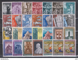 VATICANO:  1961  ANNATA  CPL. -  28  VAL. N. -  SASS. 298/25 - Annate Complete