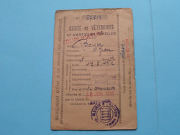 3 Cartes De Vêtements & D'articles > 1946 Avec Des Coupons ( Voir Scans ) Paris & Avignon / 3 Different Noms ! - 1939-45