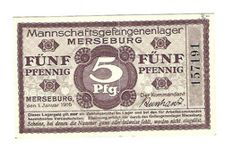 *germany Mannschaftsgefangenen Lager  Merseburg 5 Pfennig  1916  05.02 - Sonstige & Ohne Zuordnung