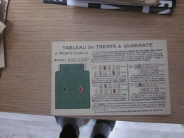 Tableau Du Trente Quarante A Monte Carlo Playing Cards - Cartes à Jouer
