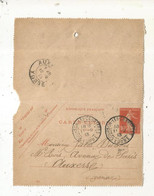 Entier Postal Sur Carte Lettre,  COURSON LES CARRIERES Pour AUXERRE,  YONNE,  1913,  3 Scans - Kaartbrieven