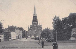 Ixelles - Bruxelles - Eglise Ste Croix Et Monument De Coster - Circulé En 1912 - Animée - BE Léger Pli - Ixelles - Elsene