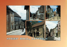 2 AK England * Ansichten Von Lincoln - Steep Hill, Castle Square And Cathedral, Michaelgate, Old Town * - Lincoln