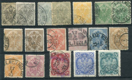 BOSNIA & HERZEGOVINA 1900-01 Arms  Set Of 141 Plus Shades Of 1, 2, 5 And 6 H. Used.  SG 148-64,  Michel 10-23A - Bosnie-Herzegovine