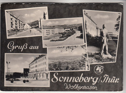 C1539) GRUSS Aus SONNEBERG / Thür. - Wolkenrasen - S/W - Sonneberg
