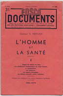 EDSCO DOCUMENTS- L'HOMME Et LA SANTE-.3e Année - Juin1958 -Pochette N°31 Support Enseignants-Les Editions Scolaires - Learning Cards