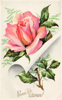 BONNE FETE MAMAN - S04649 - Fleurs - Rose - L1 - Fête Des Mères