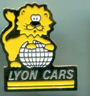 PIN'S  -  TRANSPORTS - LYON CARS - LION - Transports