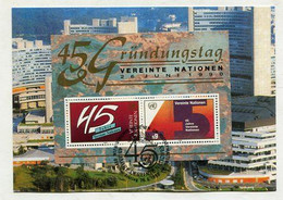 MC 099041 UNO VIENNA - Wien - 45 Jahre Vereinte Nationen - Tarjetas – Máxima