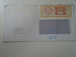 ZA401.2 Switzerland Suisse -cancel 1989  Lausanne -Codefine S.A.  - Ema -red Meter - Affranchissements Mécaniques